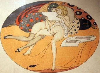 Series of watercolours published in 1925 under the title “The Delights of Eros in Erotopolis Paris”